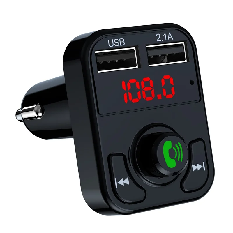 X3 Car FM Radio Bluetooth-Compatible Hands Free Calling MP3 Player Music Receiver with 3.1A USB Charging Port