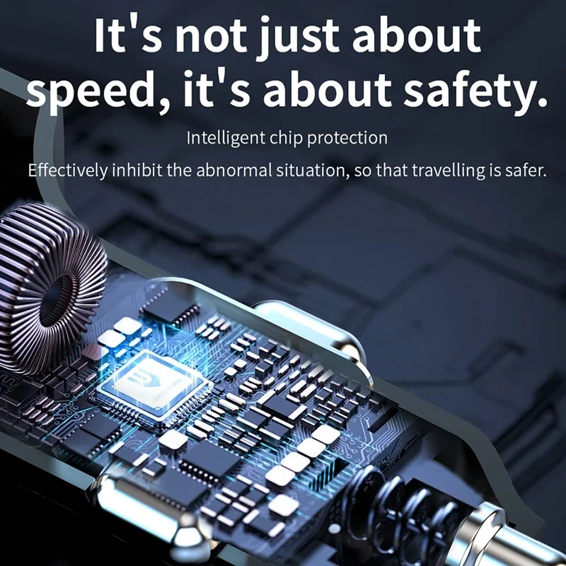 K35 Car Charger 3.1A QC3.0 Fast Charging Adapter Cigarette Lighter Charger USB Ports