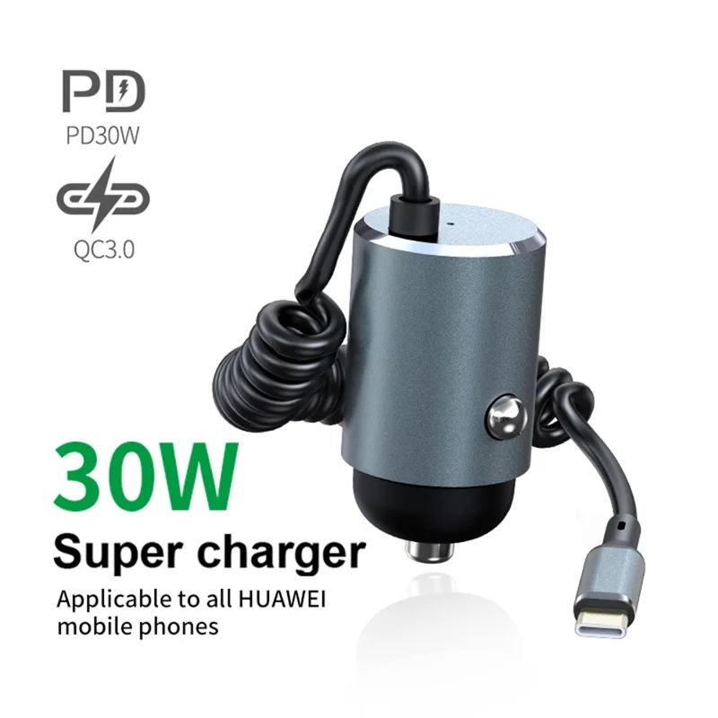 K31 PD 30W Super Fast Car Charger Cigarette Lighter Adapter for Phones / Tablets