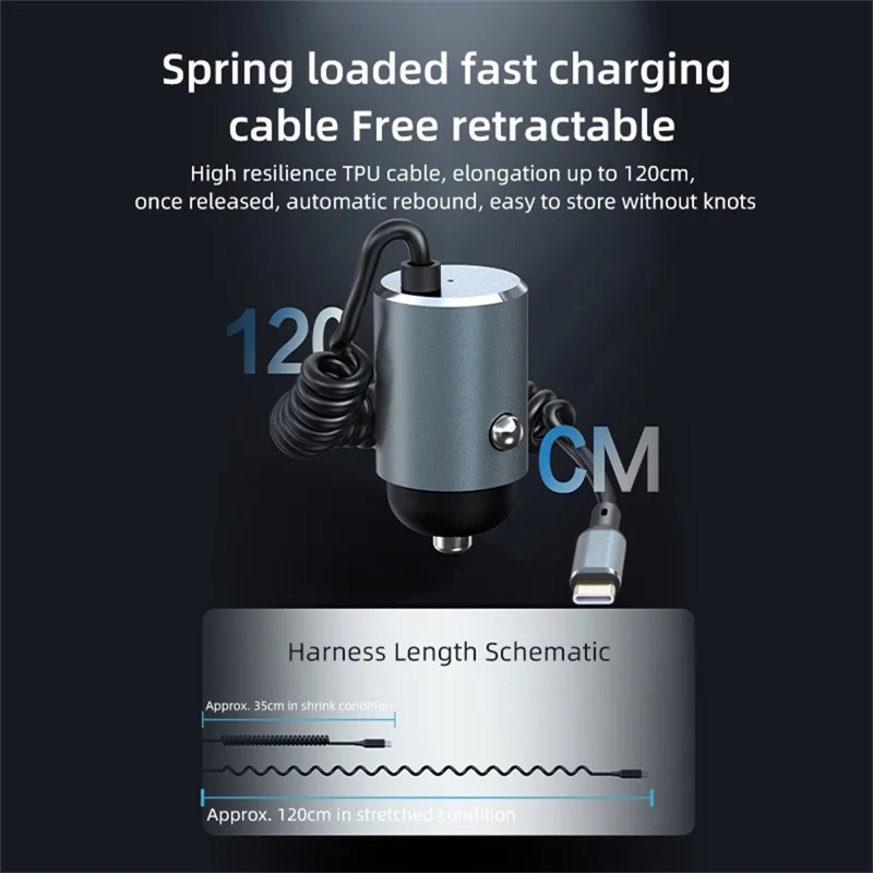 K31 PD 30W Super Fast Car Charger Cigarette Lighter Adapter for Phones / Tablets