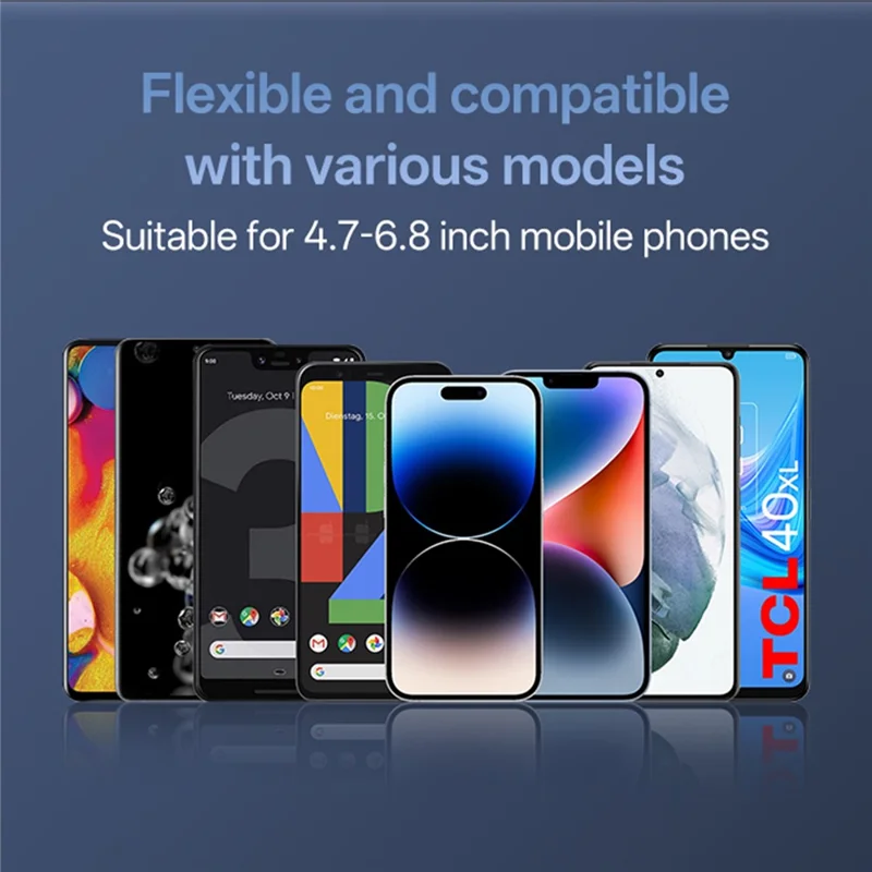 SD30 15W Car Wireless Charging Phone Holder 360° Rotation Smart Infrared Auto-Clamping Navigation Mount - Black