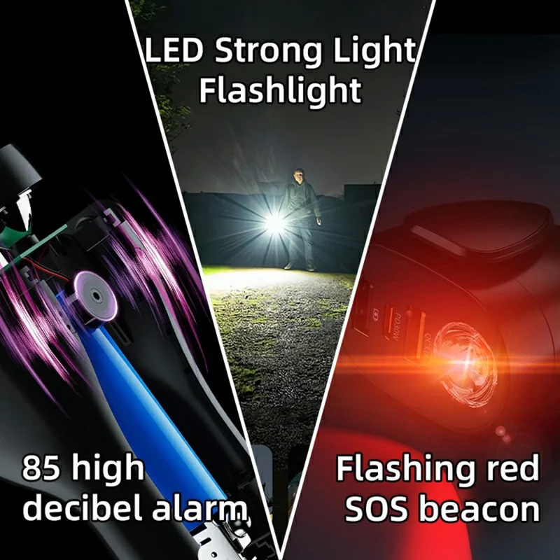 A13 multifunktionales QC3.0-Autoladegerät Notfall-Tool Sicherheitshammer Sicherheitsgurt-Schneider mit LED-Taschenlampe 2000 mAh Powerbank