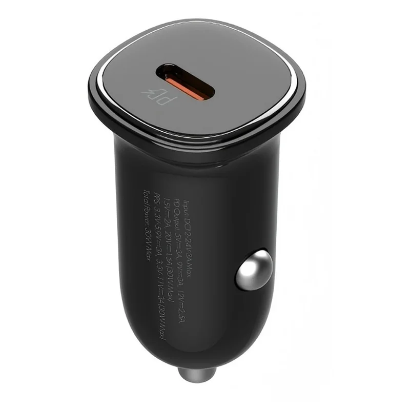 LDNIO C106 30W USB-C-Autoladegerät mit Single-Port PD3.0 PPS Schnellladeadapter für Telefon Tablet - Schwarz