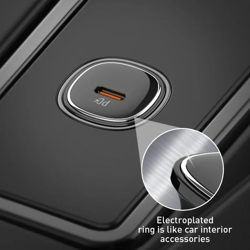 LDNIO C106 30W USB-C-Autoladegerät mit Single-Port PD3.0 PPS Schnellladeadapter für Telefon Tablet - Schwarz
