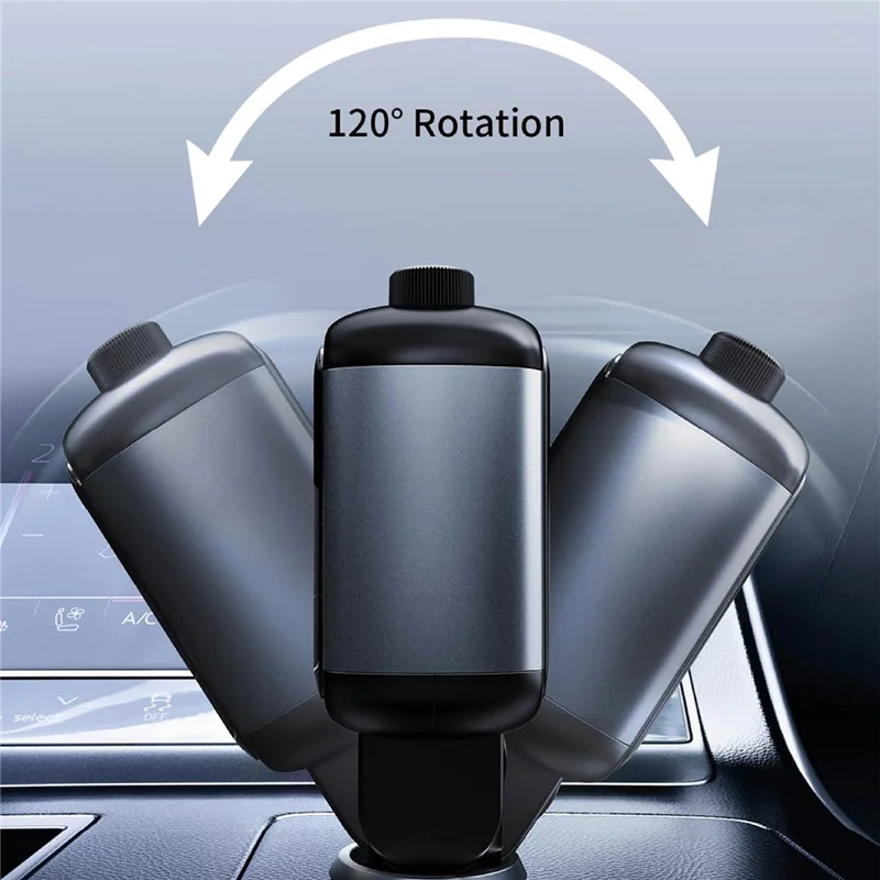 GE16 USB-A + USB-C Dual Port Car Charger with PD 65W Retractable Cable Digital Voltage Display Cartoon Emoji