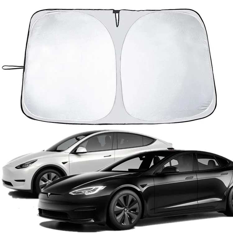 Per Tesla Model Y (2016-2022) Foldabe 210T Protezione dai raggi UV Isolamento termico Parasole Parasole Sole Protettore Sole Ombra