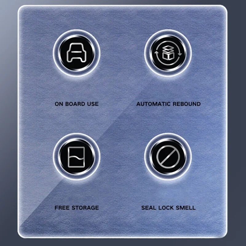 OUDEW Car Trash Can Con Tapa Mini Lavable Para Basura de la Basura de la Basura Del Escritorio Consola de Basura Del Basura Del Basurero - Negro