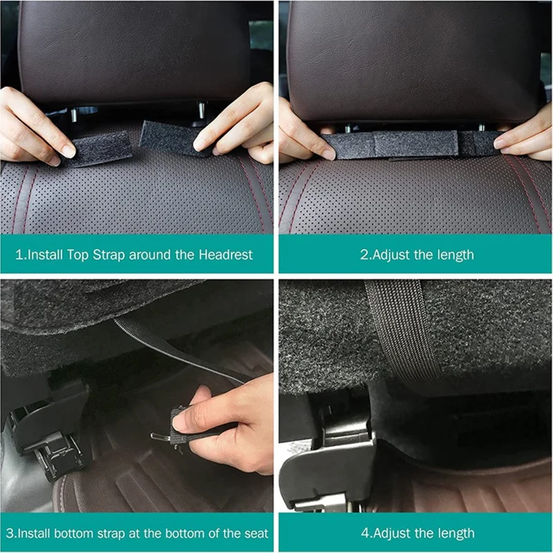 Car Seat Back Felt Hanging Bag Multi-Pocket Sundries Tissue Tablet Storage Bag - Dark Grey