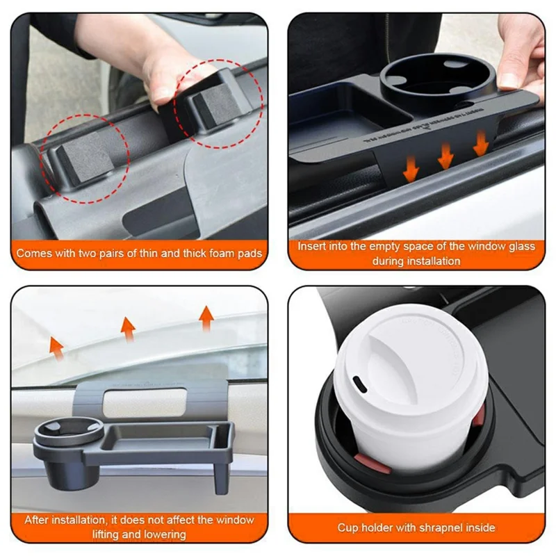 Multi-Function Car Door Hanging Organizer Plastic Phone Cup Holder Storage Box