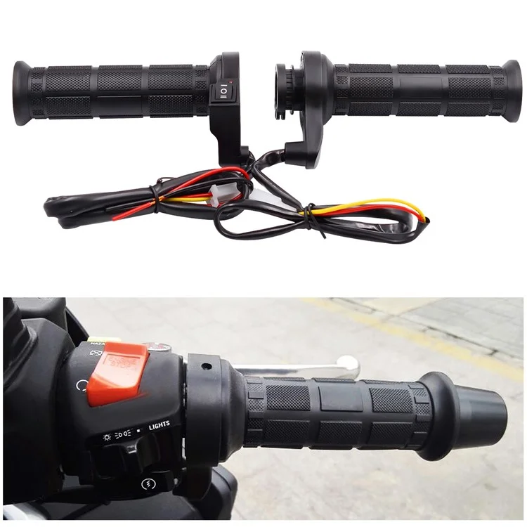 WUPP CS-203A1 1Pair Motorcycle Heated Grips for Winter Universal Electric Heating Handlebar 12V Modified Heating Grips Electric Scooter Handlebar