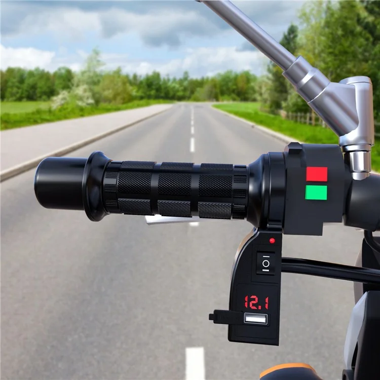 Wupp CS-503A1 1Pair Motocicleta de Inverno Afilia Aquecida Molo de Aquecimento Elétrico Universal 12V Aquecimento Modificado Grips E-Bike Mais Quente - Vermelho