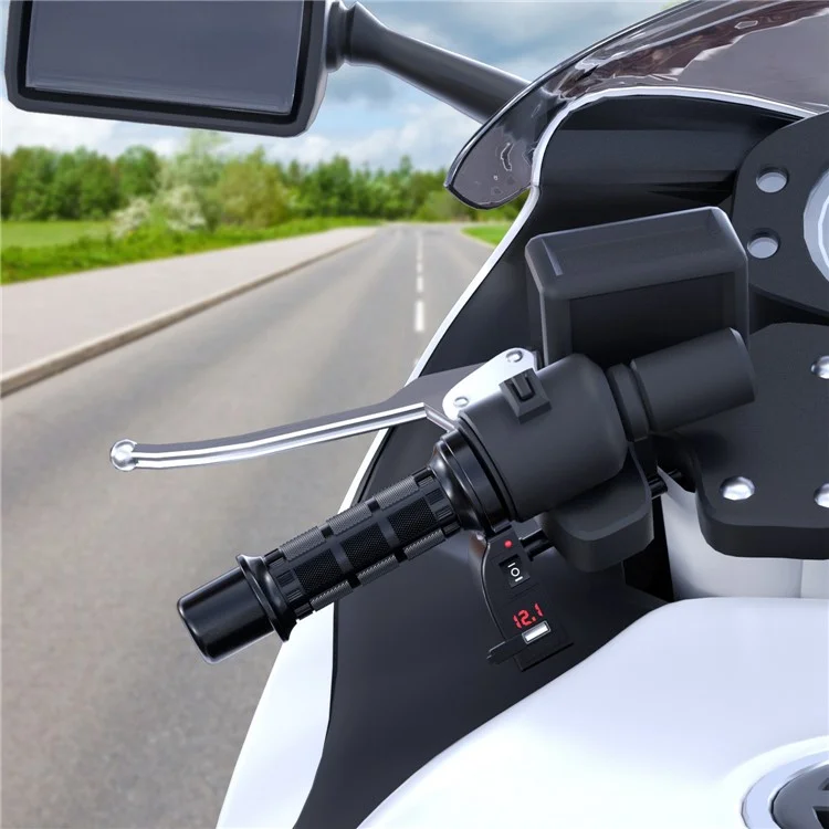 Wupp CS-503A1 1Pair Motocicleta de Inverno Afilia Aquecida Molo de Aquecimento Elétrico Universal 12V Aquecimento Modificado Grips E-Bike Mais Quente - Vermelho