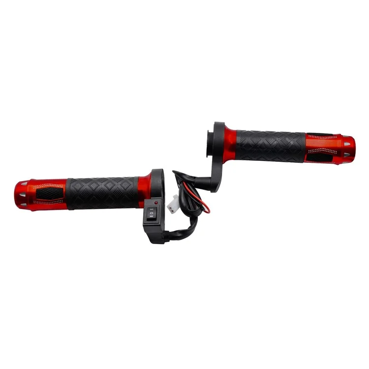 Wupp CS-764 1 Paar Motorradheizungslenker Aluminiumlegierung 12V Elektrische Heizlenkpfropfmotorbike Heizhandlungen Wärmer Wärter - Rot