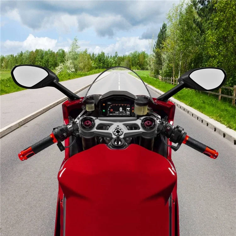 Wupp CS-764 1 Paar Motorradheizungslenker Aluminiumlegierung 12V Elektrische Heizlenkpfropfmotorbike Heizhandlungen Wärmer Wärter - Rot