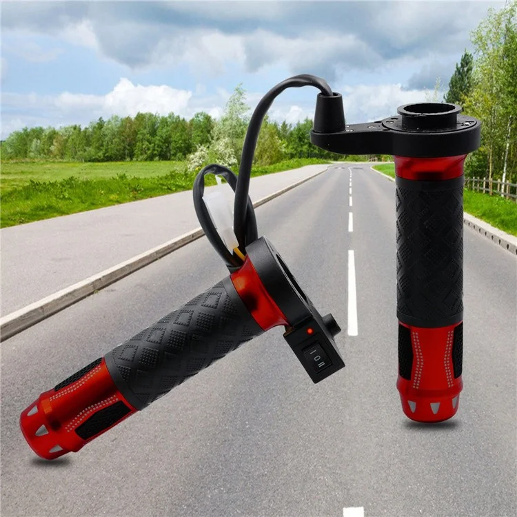 Wupp CS-764 1 Paar Motorradheizungslenker Aluminiumlegierung 12V Elektrische Heizlenkpfropfmotorbike Heizhandlungen Wärmer Wärter - Rot