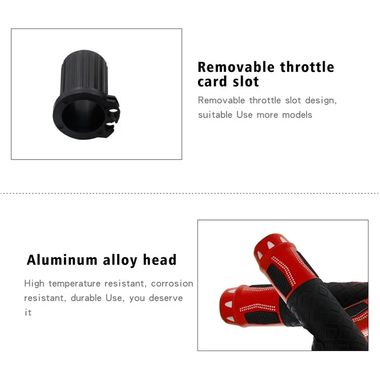 Wupp CS-764 1 Paar Motorradheizungslenker Aluminiumlegierung 12V Elektrische Heizlenkpfropfmotorbike Heizhandlungen Wärmer Wärter - Rot