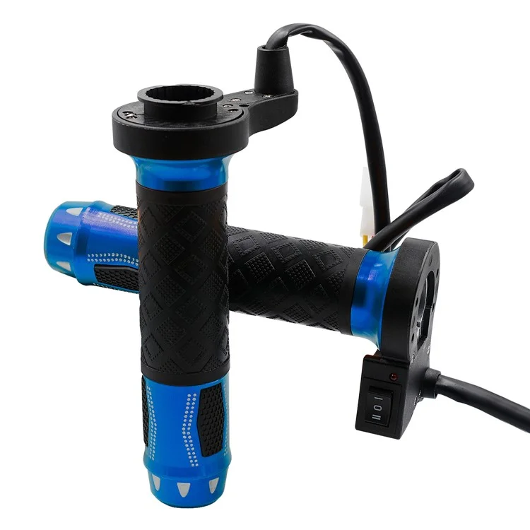 WUPP CS-764 1 Pair Motorcycle Heating Handlebars Aluminum Alloy 12V Electric Heated Handlebar Grips Motorbike Heating Handle Warmers - Blue