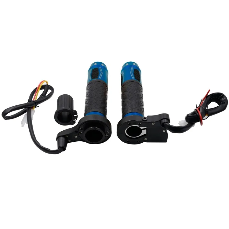 WUPP CS-764 1 Pair Motorcycle Heating Handlebars Aluminum Alloy 12V Electric Heated Handlebar Grips Motorbike Heating Handle Warmers - Blue
