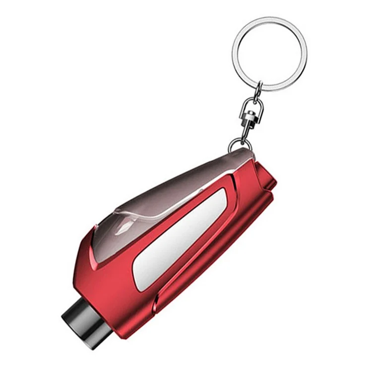 YC-1523 Car Window Breaker Mini Size Safety Hammer Keychain Emergency Escape Tool Automotive Tool - Red