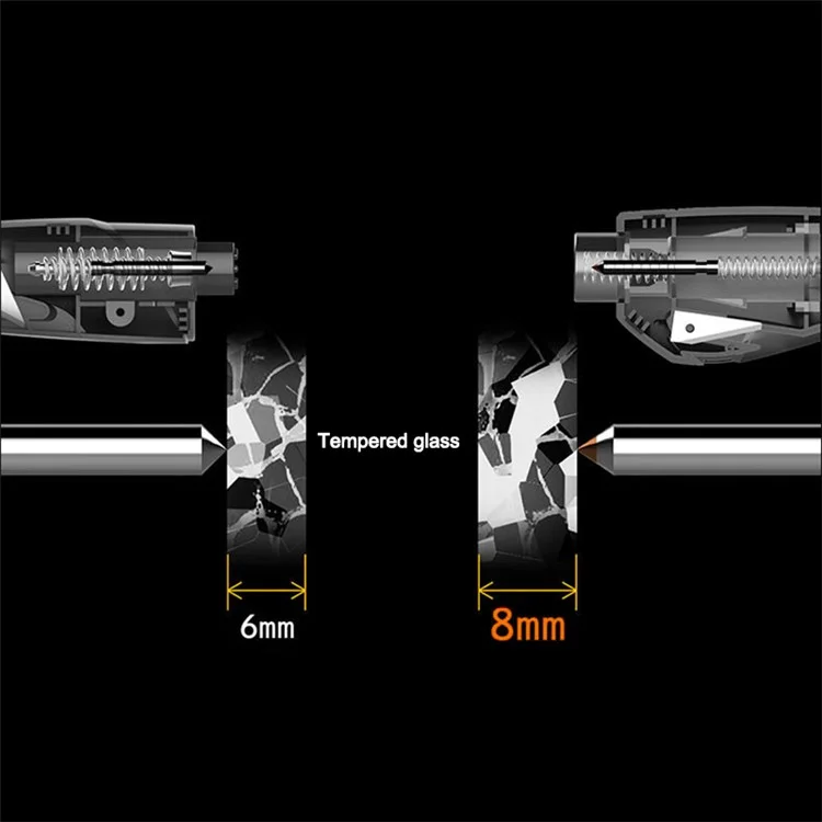 YC-1523 Car Window Breaker Mini Size Safety Hammer Keychain Emergency Escape Tool Automotive Tool - Red