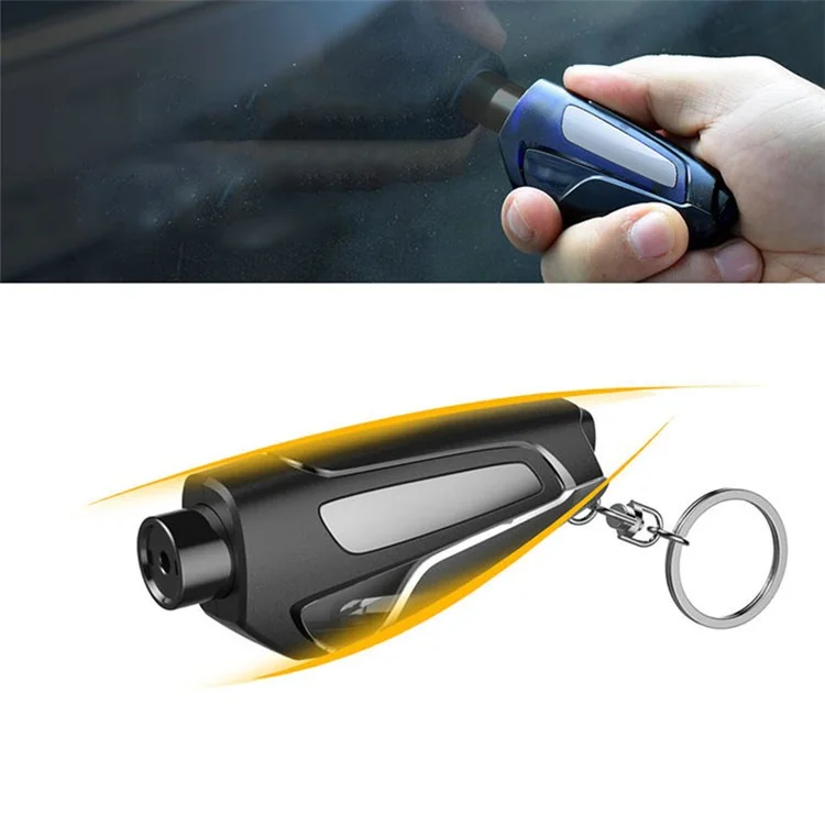 YC-1523 Car Window Breaker Mini Size Safety Hammer Keychain Emergency Escape Tool Automotive Tool - Red