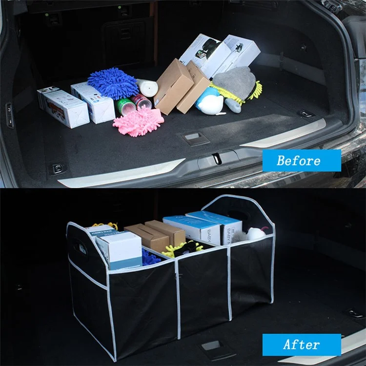 Organiseur de coffre de voiture SUV BY-145 Pliable Capacité Importante Boîte de rangement de coffre (Style général)