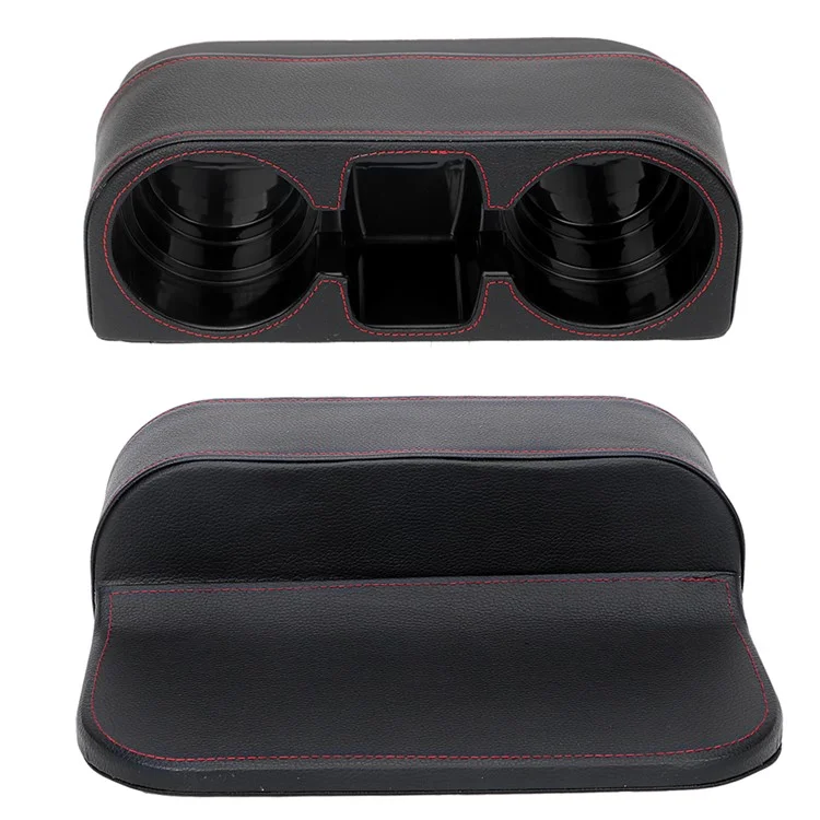 BY-113 Car Drink Holder Universal Auto Seat Side Cup Holder Leather Multifunctional Car Gap Storage Box