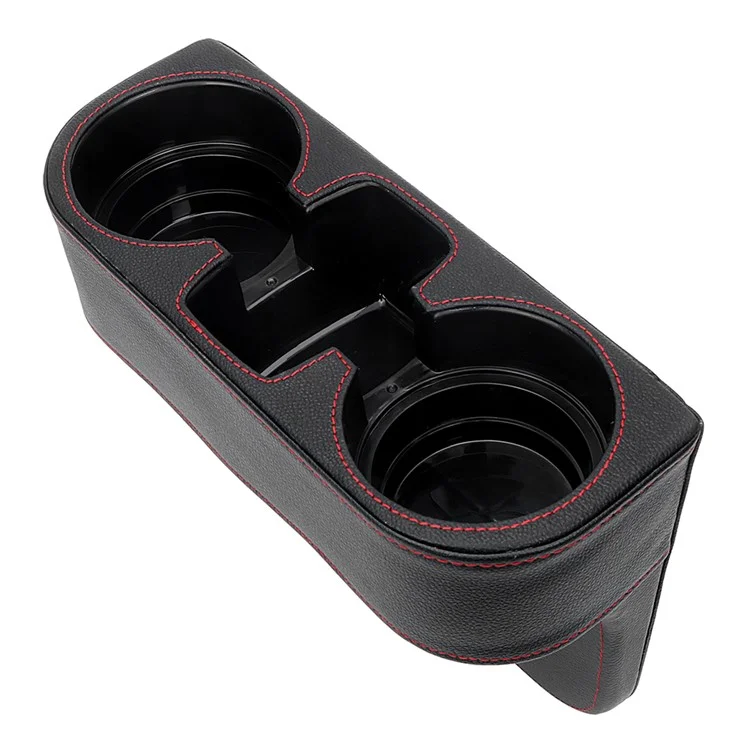 BY-113 Car Drink Holder Universal Auto Seat Side Cup Holder Leather Multifunctional Car Gap Storage Box