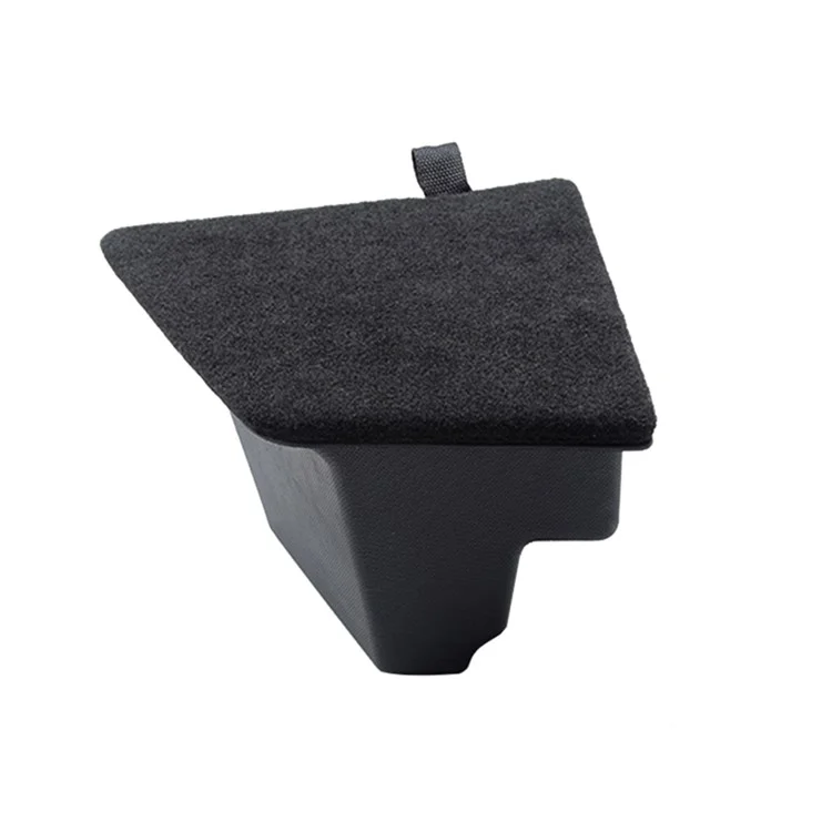 TSLZH658 Para Tesla Model 3 Car Rear Trunk Storage Bin TPE Box Organizador con diseño de asa Tapa con flocado