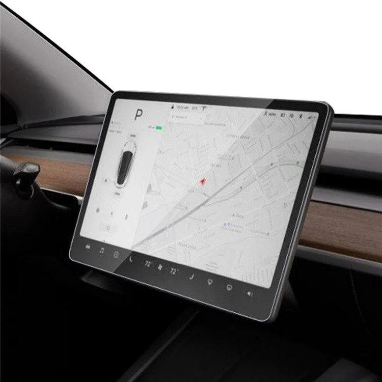 M30118 Für Tesla Model 3 / Y Autonavigationsbildschirm Schutzfolie Aus Gehärtetem Glas (HD Klare Ausführung)