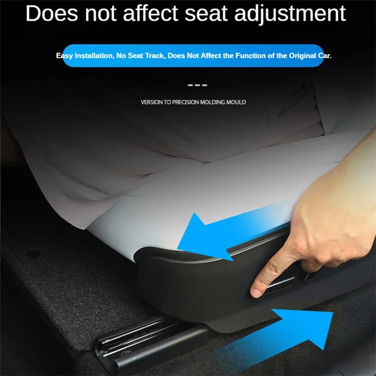 M10343 For Tesla Model Y Car Driver Passenger Underseat Hidden Felt Cloth Organizer Box Under Seat Storage Tray Bin