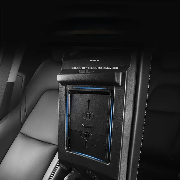 M30153 For Tesla Model 3 / Y Car Center Control Armrest Organizer ABS Storage Box Privacy Protection Container