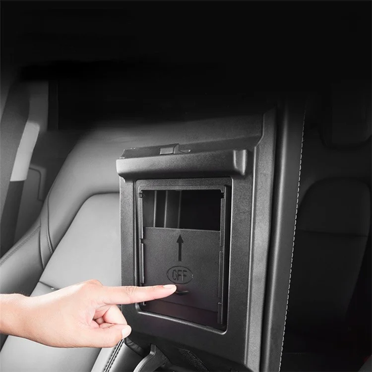 M30153 For Tesla Model 3 / Y Car Center Control Armrest Organizer ABS Storage Box Privacy Protection Container