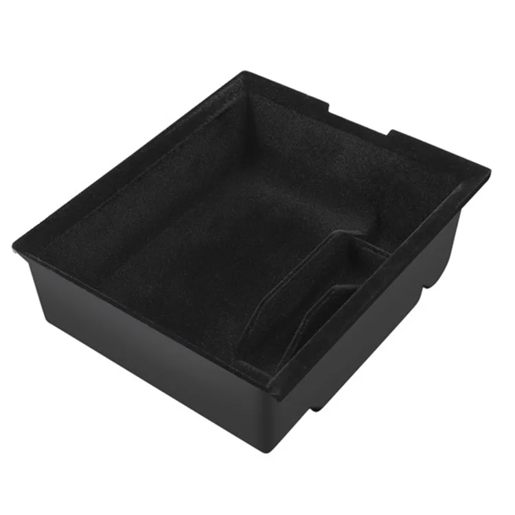 Para Tesla Model 3 / Y ABS+Flocking Car Center Control Trash Can Bin Organizer Storage Box Garbage Container - Front