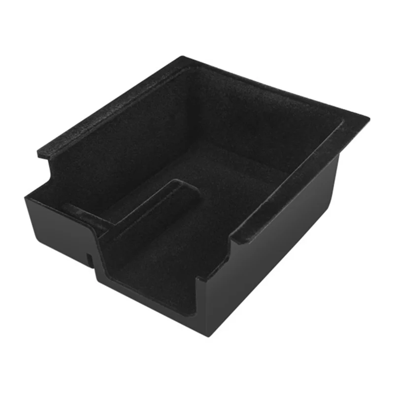 Pour Tesla Model 3 / Y ABS+Flocking Car Center Control Trash Can Bin Organisateur de stockage Boîte Conteneur à ordures - Arrière