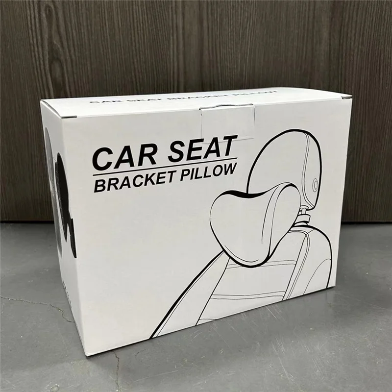 ZJ001 Car Headrest Cushion Suede+Memory Foam Breathable Neck Support Pillow with Phone Holder - Beige