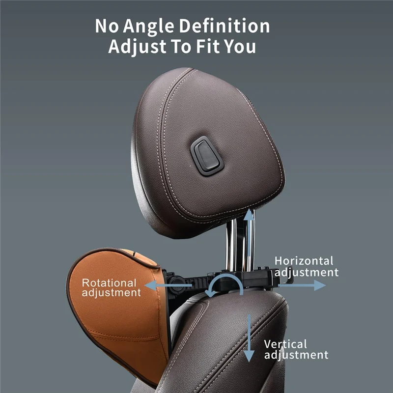 ZJ001 Car Headrest Cushion Suede+Memory Foam Breathable Neck Support Pillow with Phone Holder - Beige