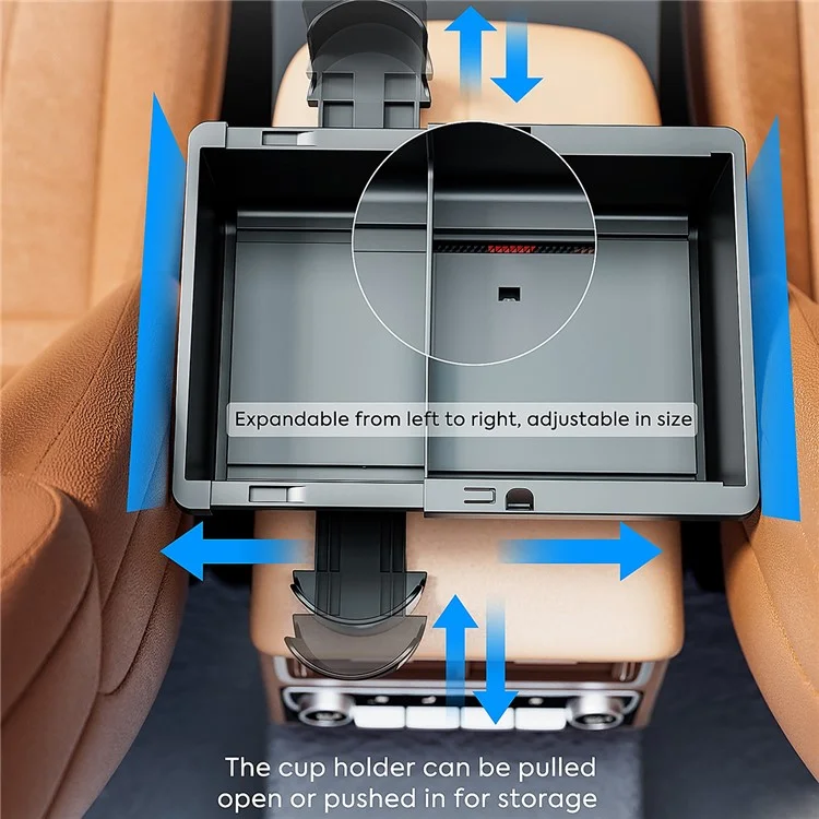 Регулируемая по объему коробка для хранения ABS A11 для салона автомобиля, держатель для бутылок с водой, снеков и разных мелочей