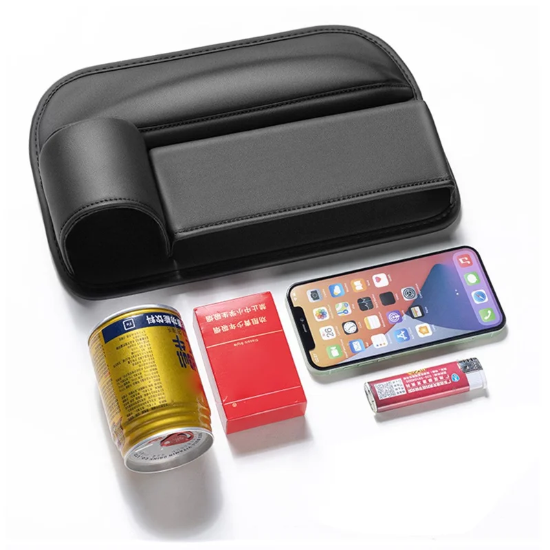 Car Seat Gap Filler Organizer Multifunctional Auto Console Side Storage Box with Cup Holders - Co-driver Position