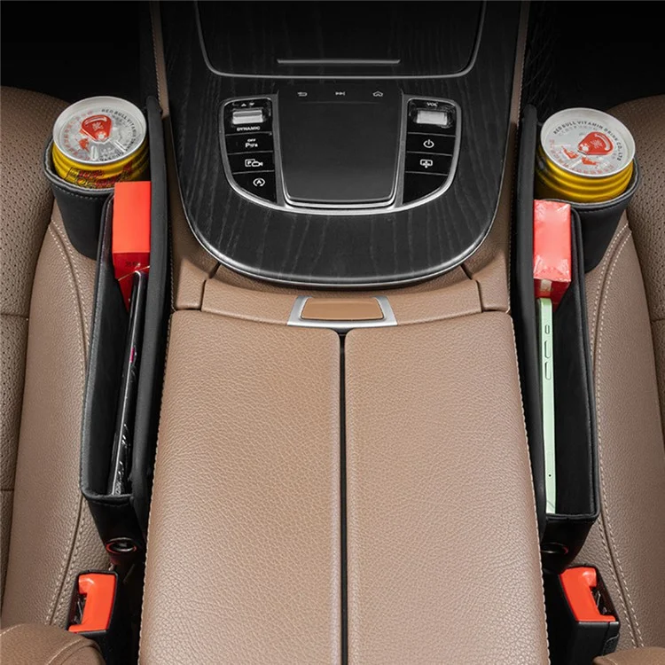 Organiseur de rangement pour l'espace entre les sièges de voiture, multifonctionnel, avec porte-gobelets - Côté conducteur