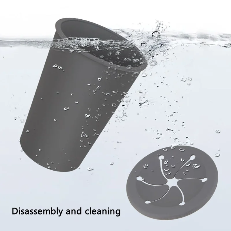 Car Trash Can Garbage Holder Vehicle Door Cup Holder Seat Back Silicone Trash Bin Dustbin - Black