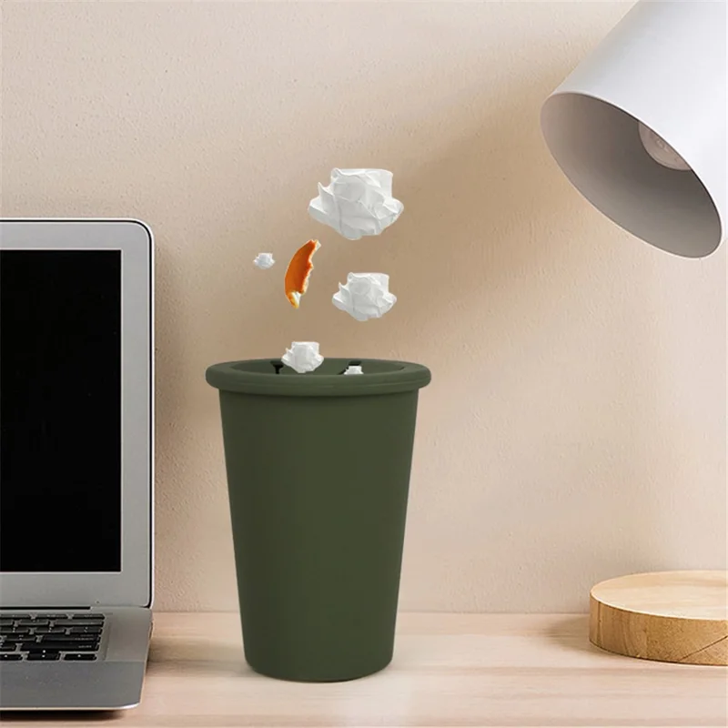 Car Trash Can Garbage Holder Vehicle Door Cup Holder Seat Back Silicone Trash Bin Dustbin - Black