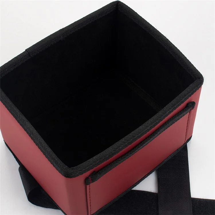 Multi-function Auto Interior Organizer PU Leather Car Armrest Storage Box Cellphone Tissue Holder - Rhombus / Black