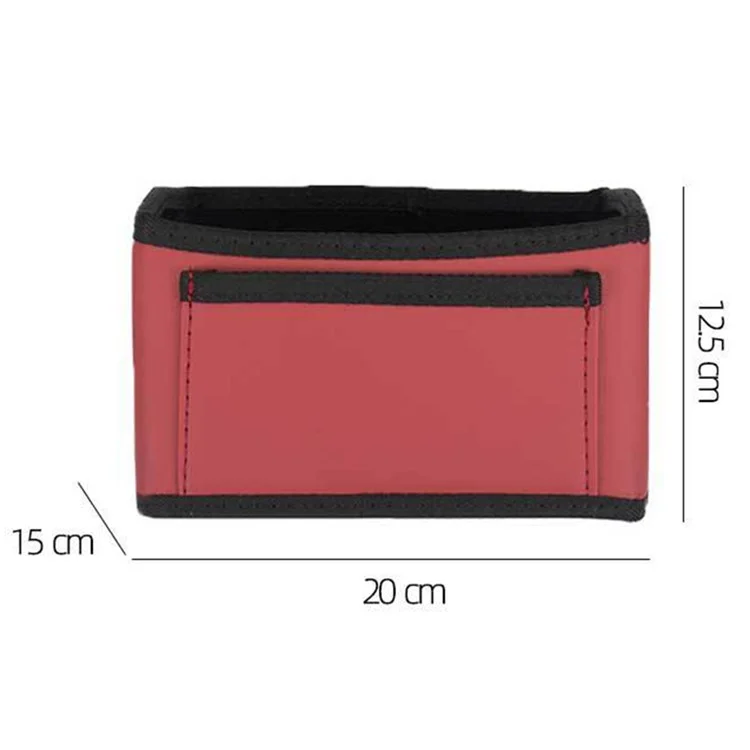 Multi-function Auto Interior Organizer PU Leather Car Armrest Storage Box Cellphone Tissue Holder - Rhombus / Black