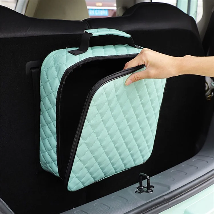 Organizer per il Bagagliaio dell'Auto in Pelle PU Borsa Multifunzione Portatile - Verde