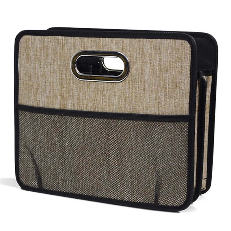 Portable Car Trunk Storage Box Foldable Organizer Oxford Cloth Sundries Container - 600D Black