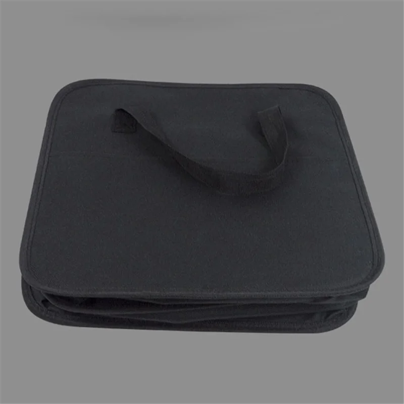 Large 600D Oxford Cloth Car Trunk Organizer Portable Foldable Storage Box with Handle Strap - Grey