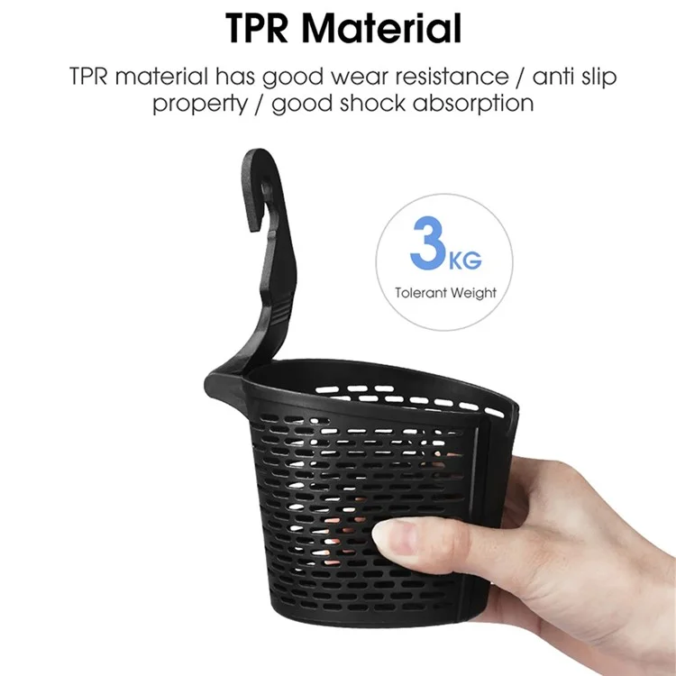 CARSUN C1743 Soporte para tazas de coche TPR Organizador de bebidas colgante multifuncional Soporte para botellas en el asiento trasero del automóvil