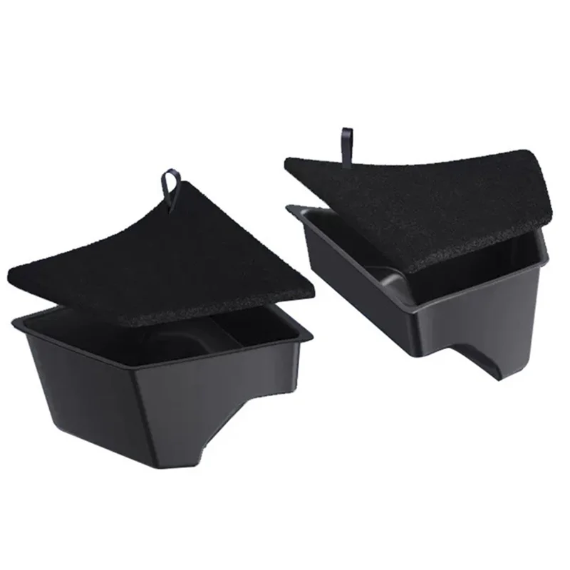 ALZH091 2 Sets For Model 3 PP+TPE Trunk Side Storage Bin Organizer Storage Box with Lid