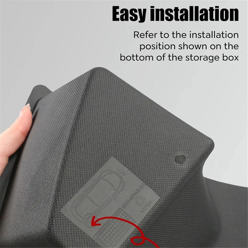 ALZH091 2 Sets For Model 3 PP+TPE Trunk Side Storage Bin Organizer Storage Box with Lid